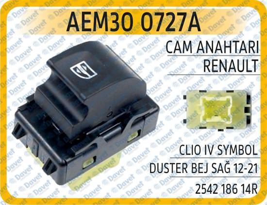 AEM 300727A Cam Anahtari Renault Clio Iv Symbol Duster Bej Sag